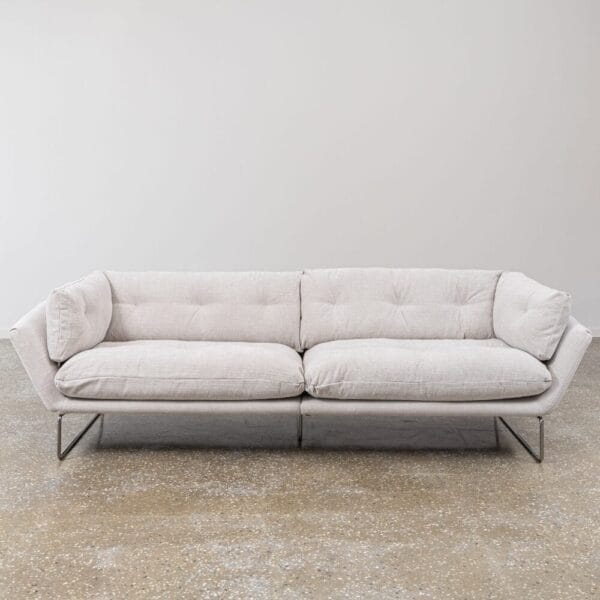 New York Suite Sofa, Jaquard, Charme Col. 601, Black Nickel, 260 x 100cm