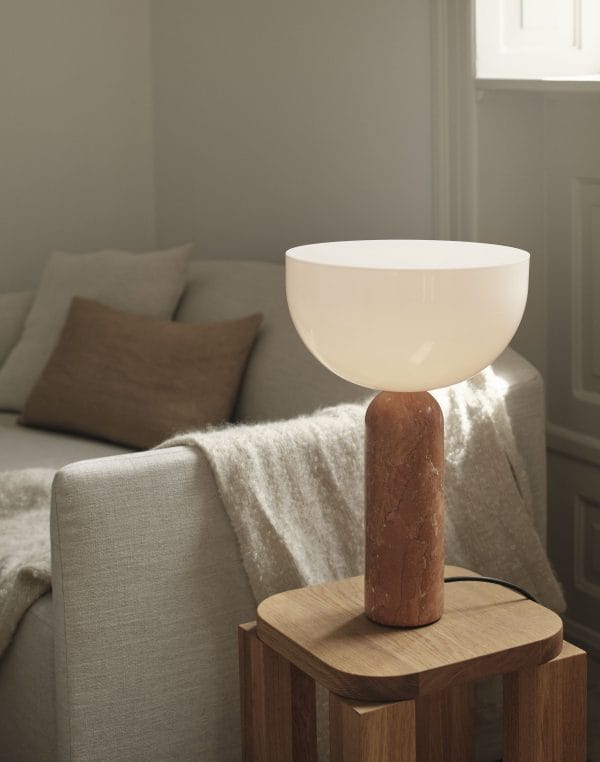 Kizu Table Lamp, Large, Breccia Pernice Marble, Ø30 cm - Image 2