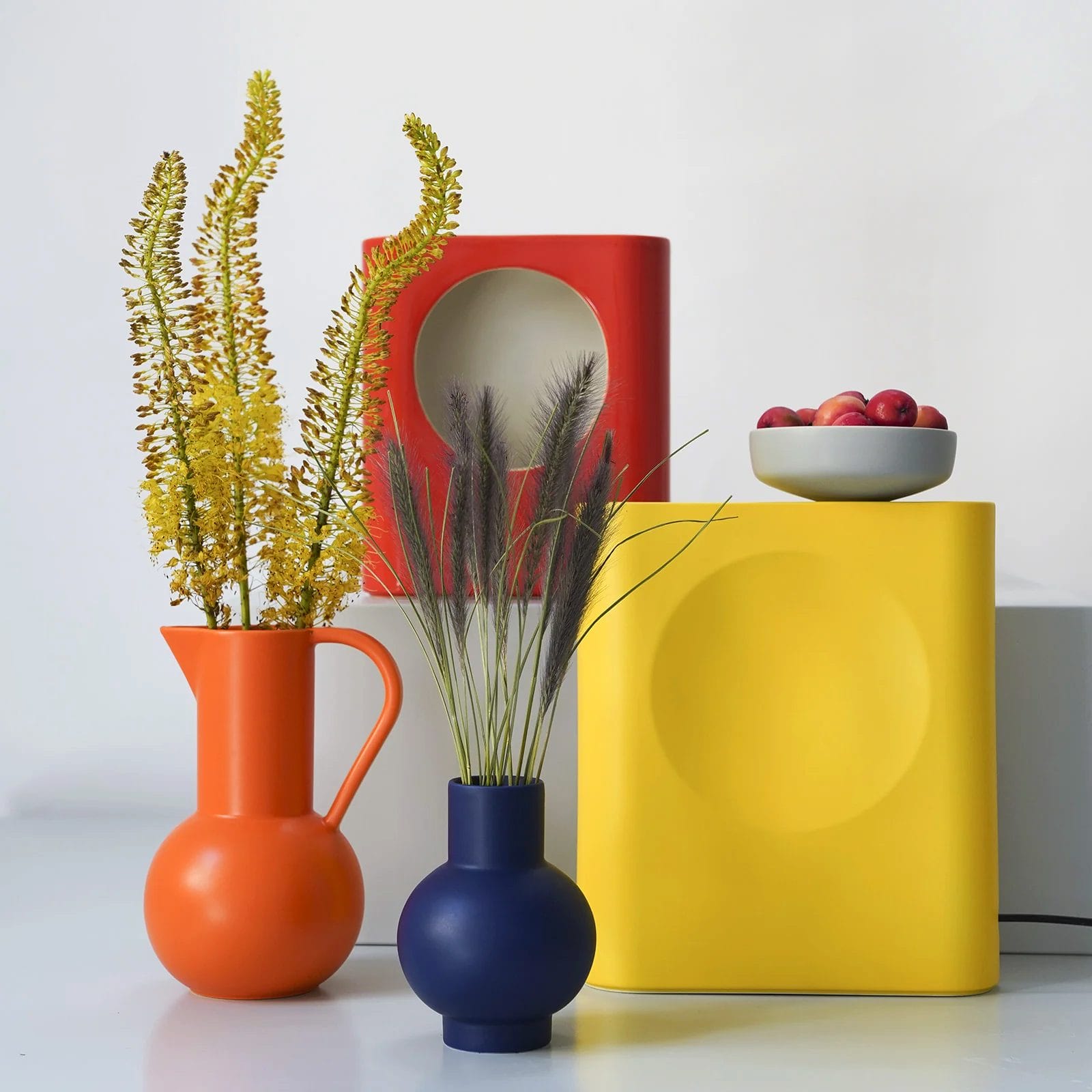 Strøm Small Vase, Blue, 12 x 16 cm