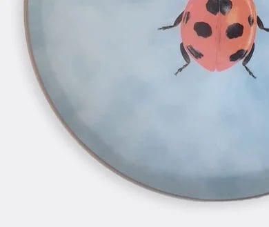 INP Insects Collection, Handpainted  Ceramic Plate, Ladybug, ø21 cm