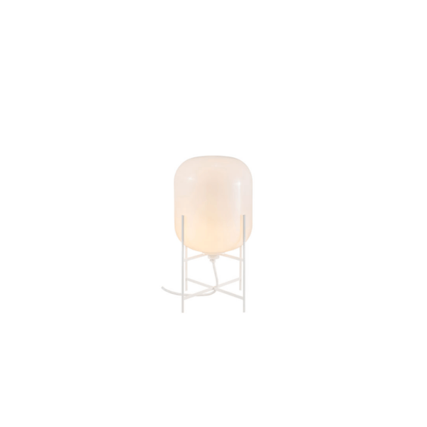 Oda Small Light, White Glass, White Finish