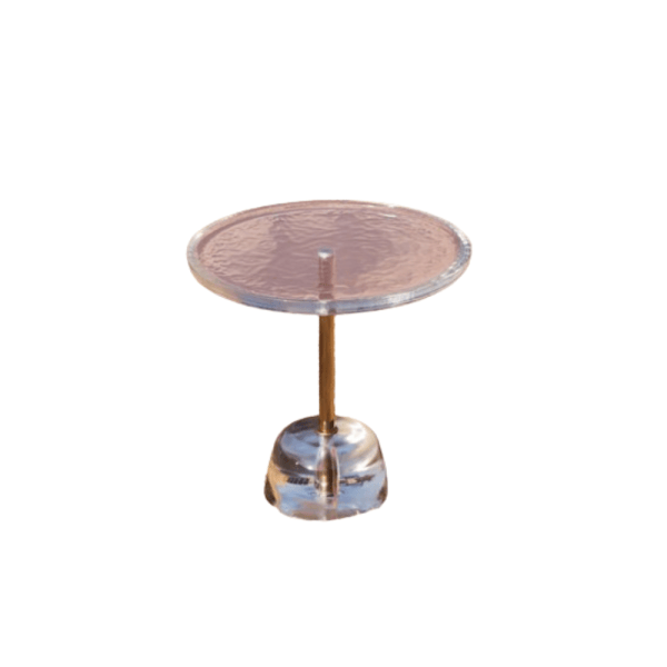 Pina Low, Clear Glass, Brass Rod