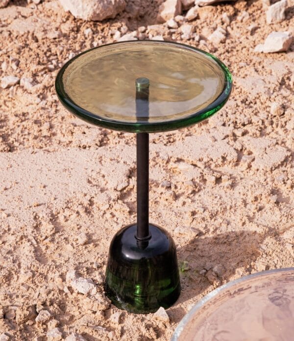 Pina High, Green Glass, Black Rod Ø34 cm