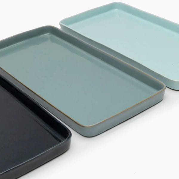 Plate Large Rectangular, Smokey Blue - Image 2