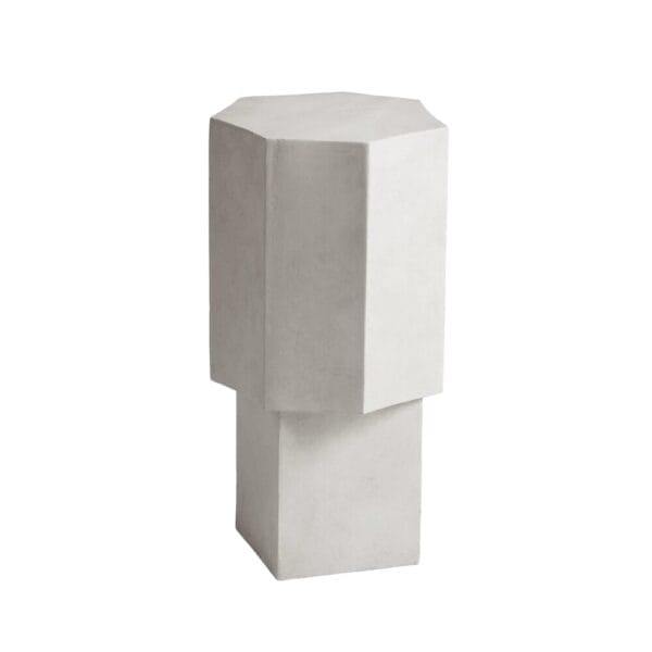 Quartz Side Table None Concrete, Chalk, Ø26 cm