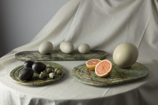 Rock Serving Board Oblong, Green Marble Stone - Image 3