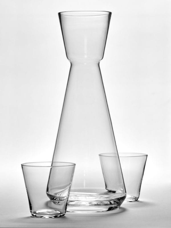 Carafe 215 cl + 2 Glasses 30 cl, Black Glass - Image 2
