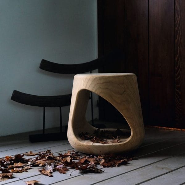 Geppo stool, A7 Cedar wood, L.46 x P.45,4 x H.44,3 - Image 2