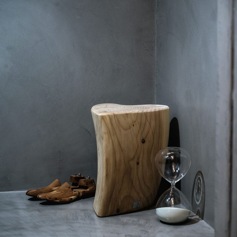 One Love Stool, Cedar Wood A7, L34 x P41 x H43.5 cm - Image 2