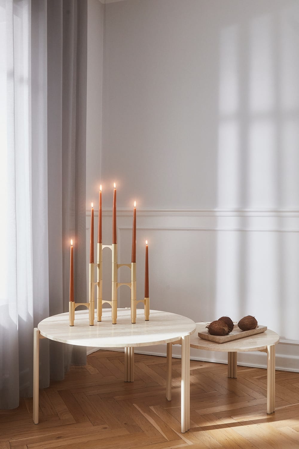 Compono Candle Holder Set/3, Gold