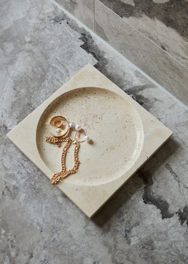 Regina Dish, Travertine - Image 2