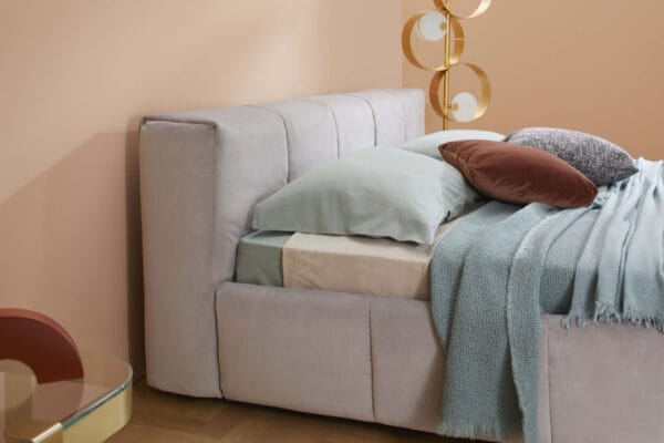 Letto Pixel Box Large Bed W/Box, Cat. Lusso, Creta Col. 069, 180 x 200 cm - Image 4