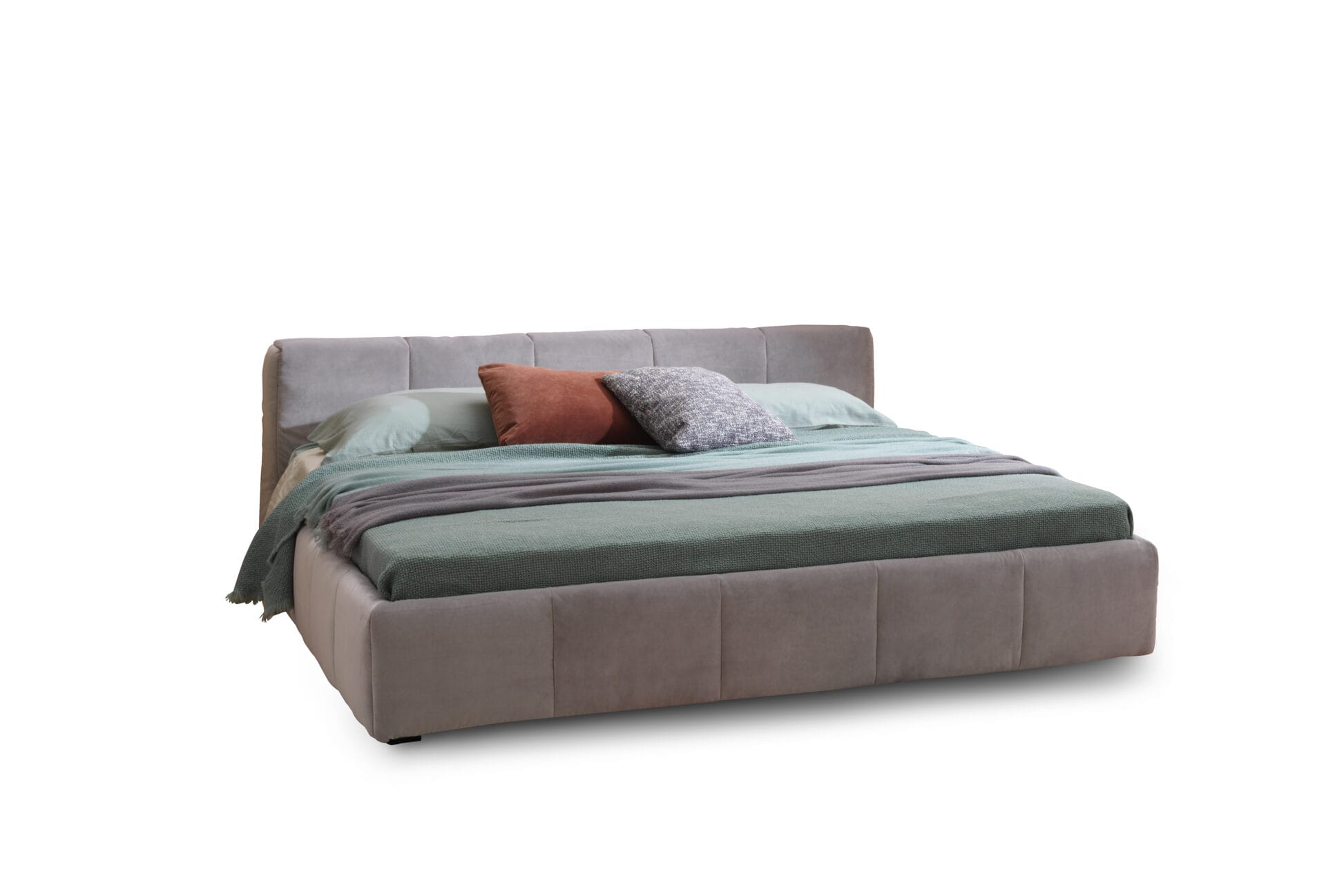 Letto Pixel Box Large Bed W/Box, Cat. Lusso, Creta Col. 069, 180 x 200 cm