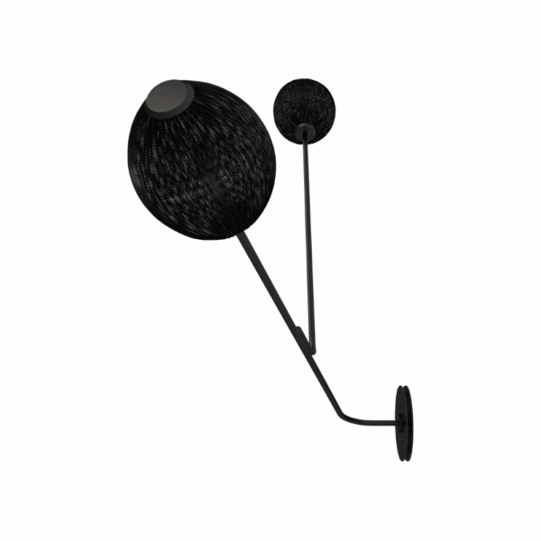 Satellite Wall Lamp, Soft Black Semi Matt, Base Black Lamp - Image 2