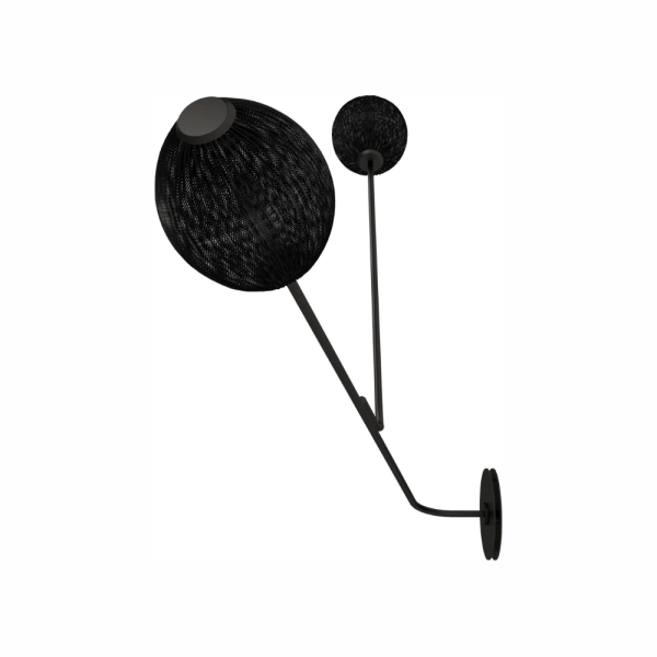 Satellite Wall Lamp, Soft Black Semi Matt, Base Black Lamp