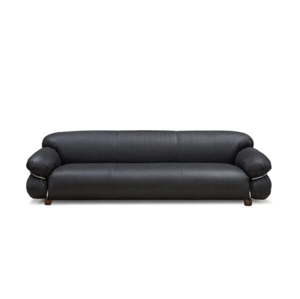 Sesann Sofa, V. Guarana 9000 Leather, Chrome Structure T23 Grey Feet T49 - Image 3