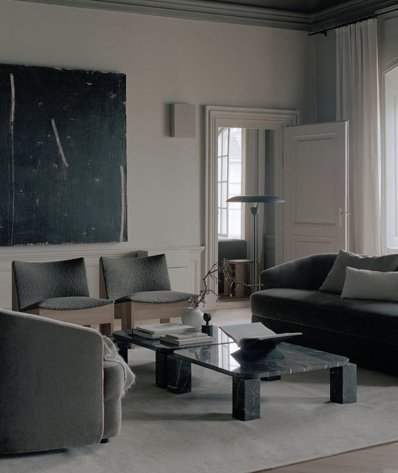 Atlas Coffee Table, Table Top & Legs, Costa Black