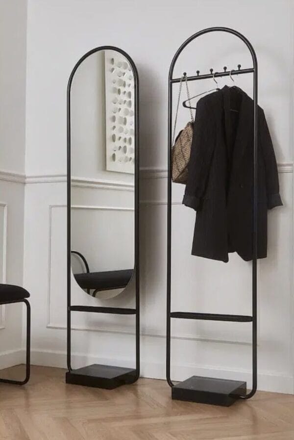 Angui Floor Mirror, Black