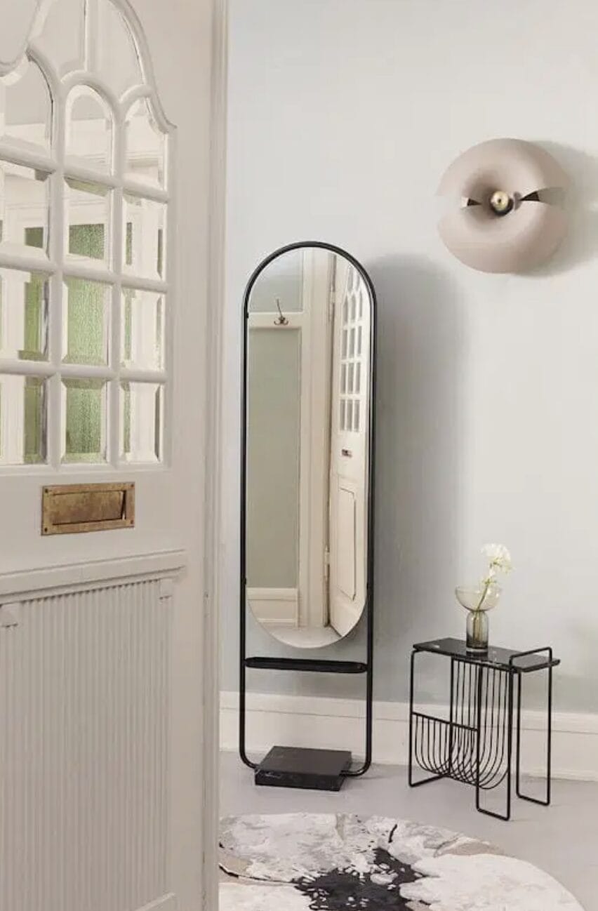 Angui Floor Mirror, Black