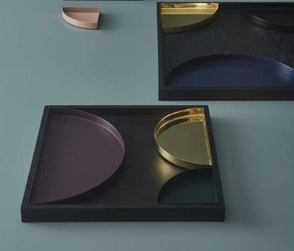 Unity Wooden Tray, Black, 35.7 x 35.7 cm