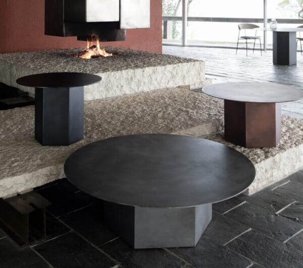 Epic Coffee Table - Midnight Black Steel, Round , Ø80 cm