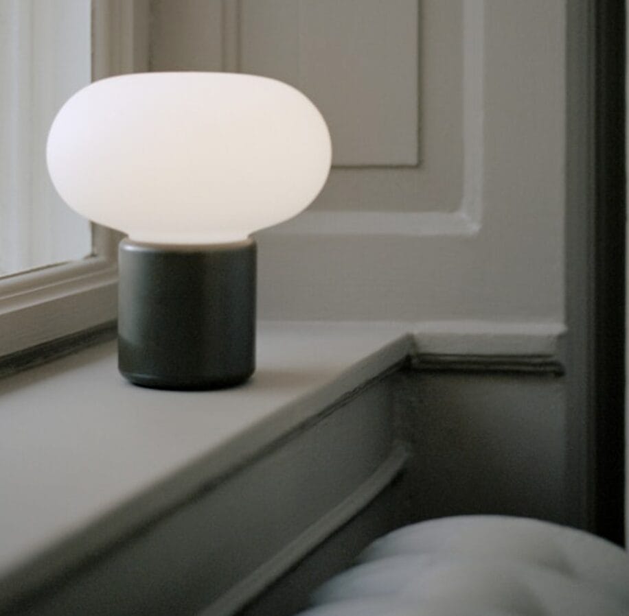 Karl-Johan Portable Table Lamp, Forest Green