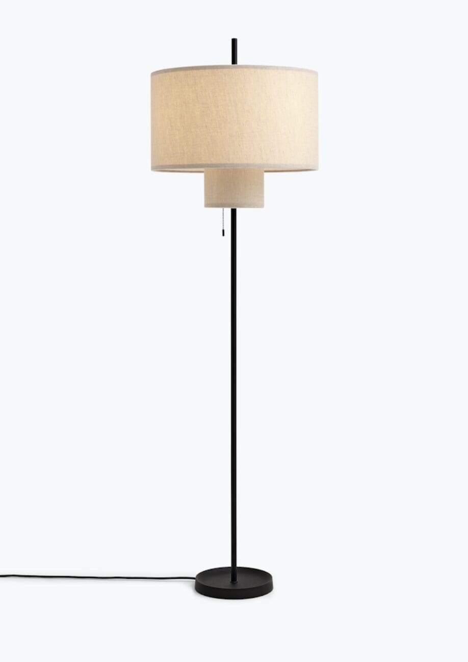 Margin Floor Lamp, Shade Beige, Base Black - Image 4