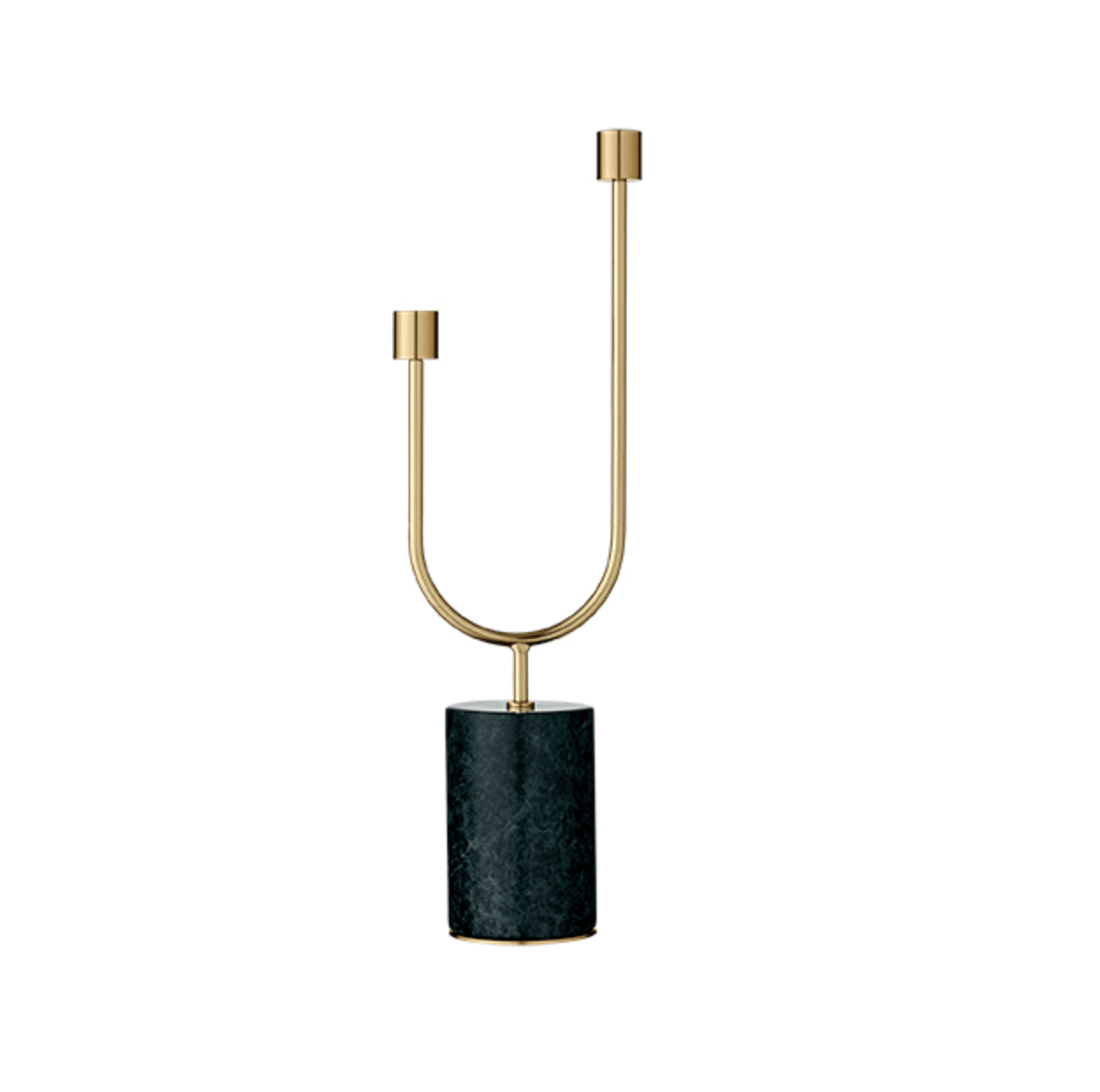 Grasil Candle Holder, Black/Gold