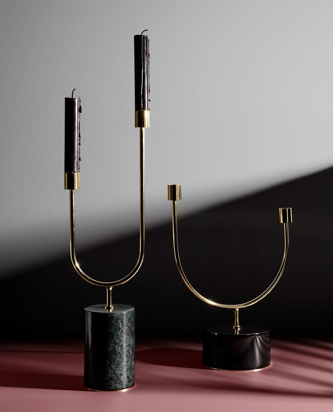 Grasil Candle Holder, Forest/Gold