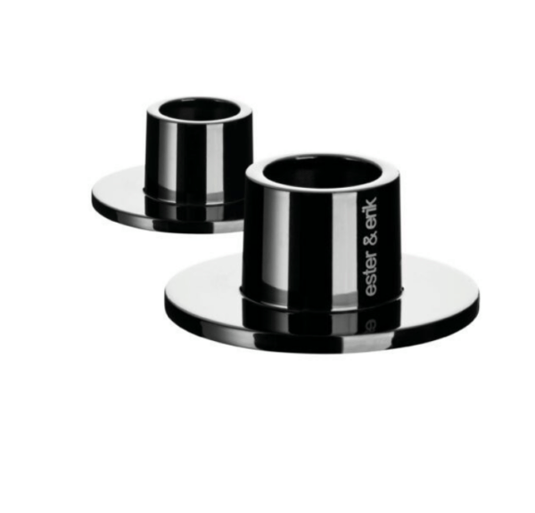 Candleholders Medium, Black, Shiny, Ø6 cm - Image 3