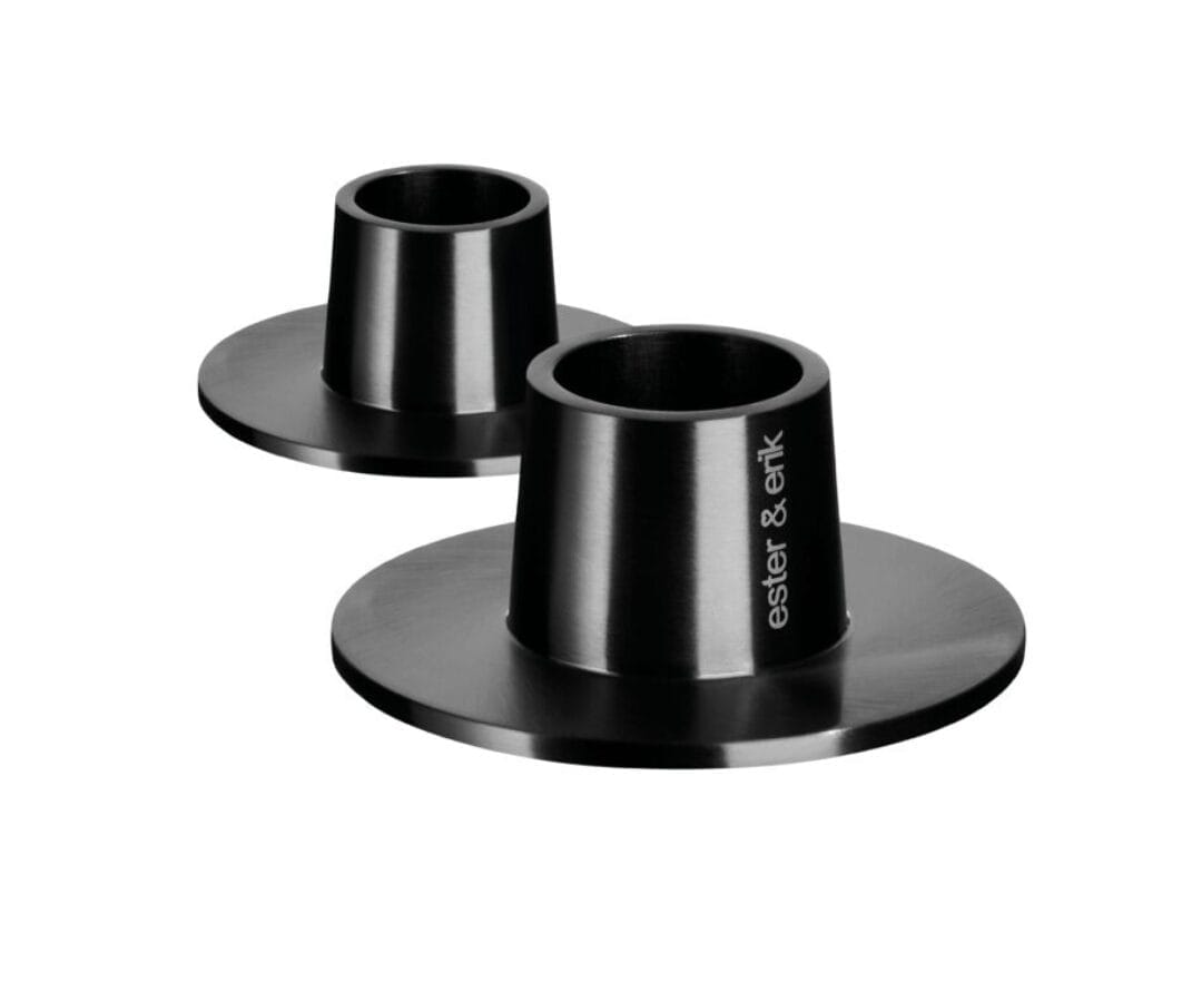 Candleholders Medium, Black, Matt, Ø6 cm