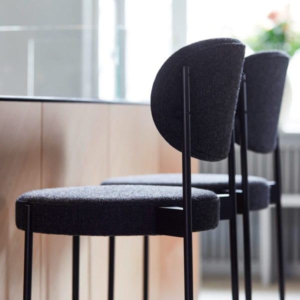 Series 430 Bar Stool, Black Frame, Model No: 910706, Group. 4, Dedar Karakorum 006,  Ø46 x H110/Seat H75 cm - Image 2