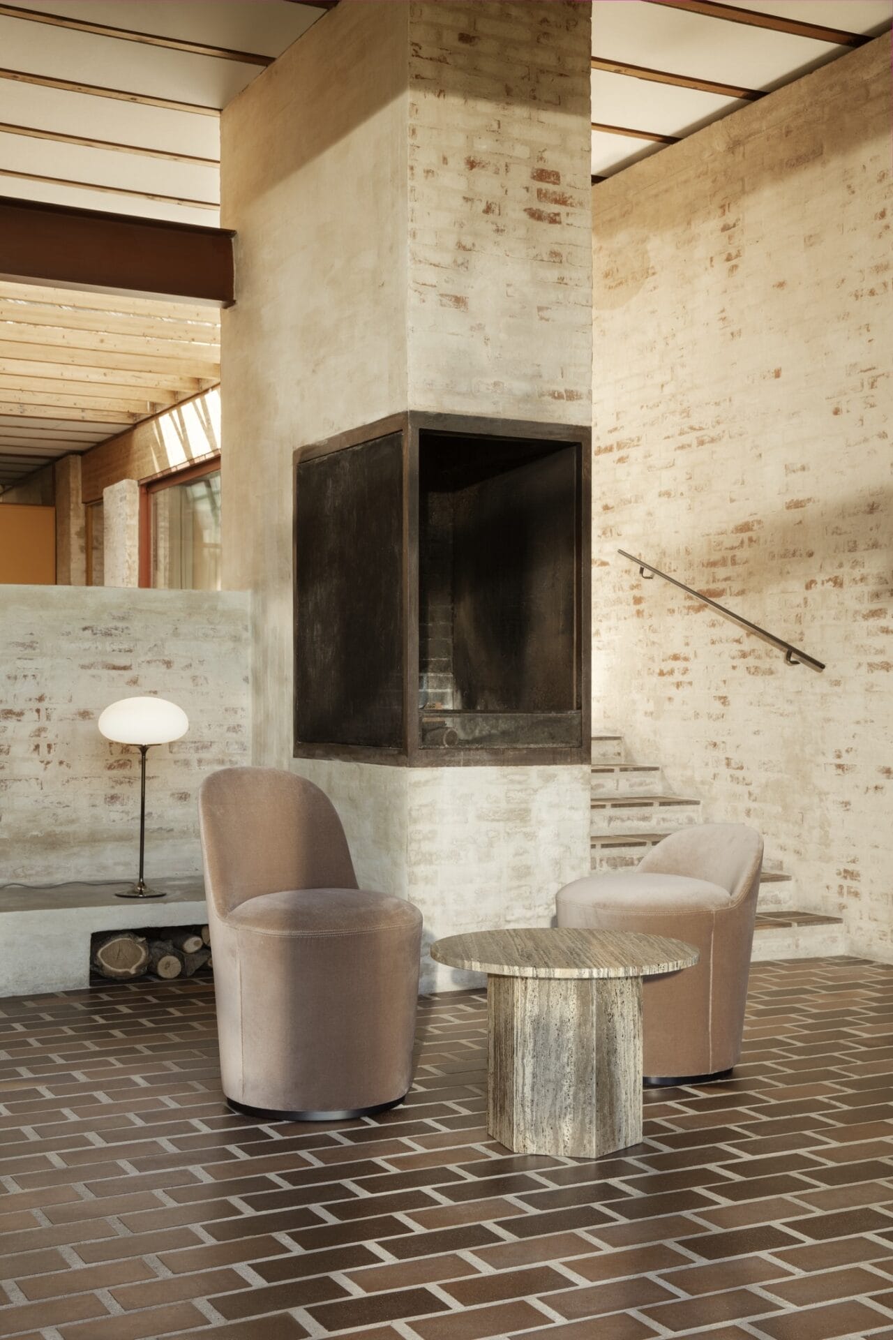 Epic Coffee Table - Grey Travertine, Round, Ø80 cm - Image 2