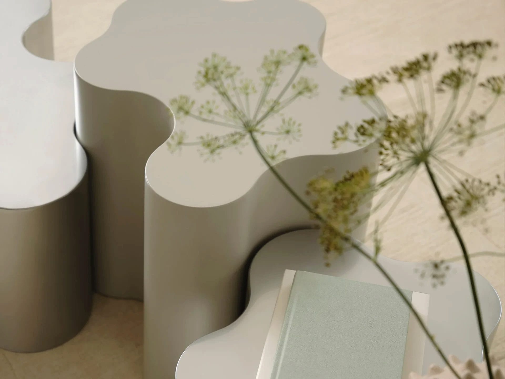 Teatro Magico Coffee Table, Silk Grey, H42 cm