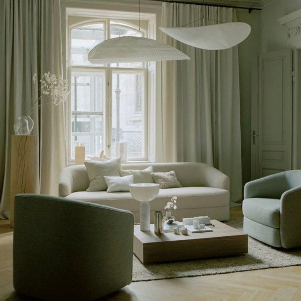 Tense Pendant Lamp, White Tyvek, Ø90 cm - Image 2