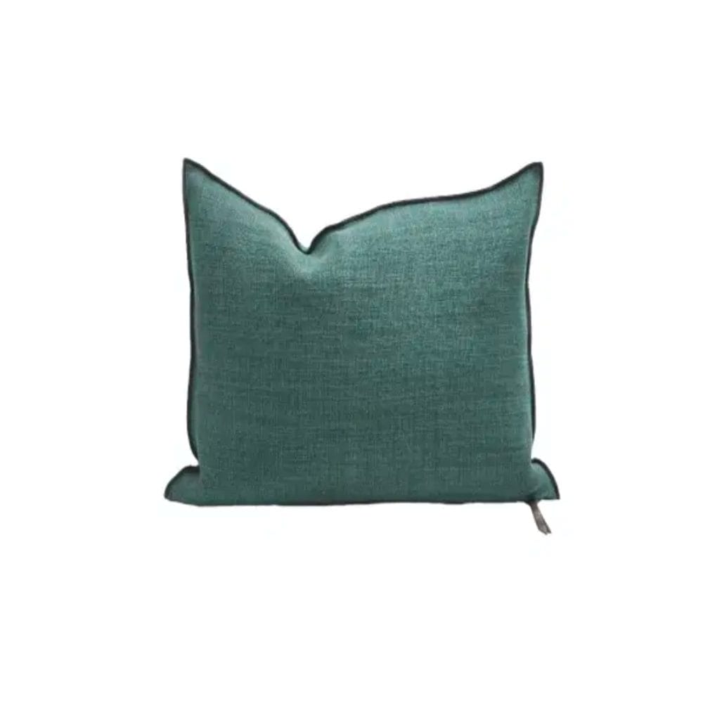 Toile de Lin Vintage Cushion, Canard, 50 x 50 cm