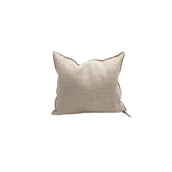Toile de Lin Vintage Cushion, Naturel, 50 x 50 cm