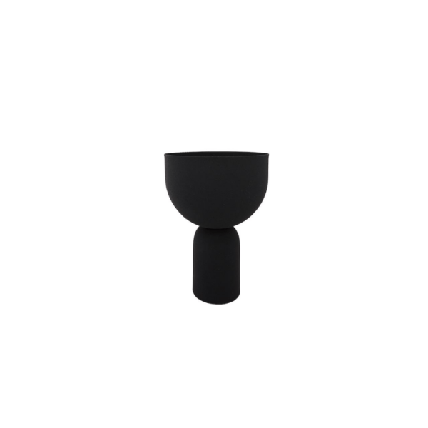 Torus Flowerpot, Black/Black, Ø17 cm