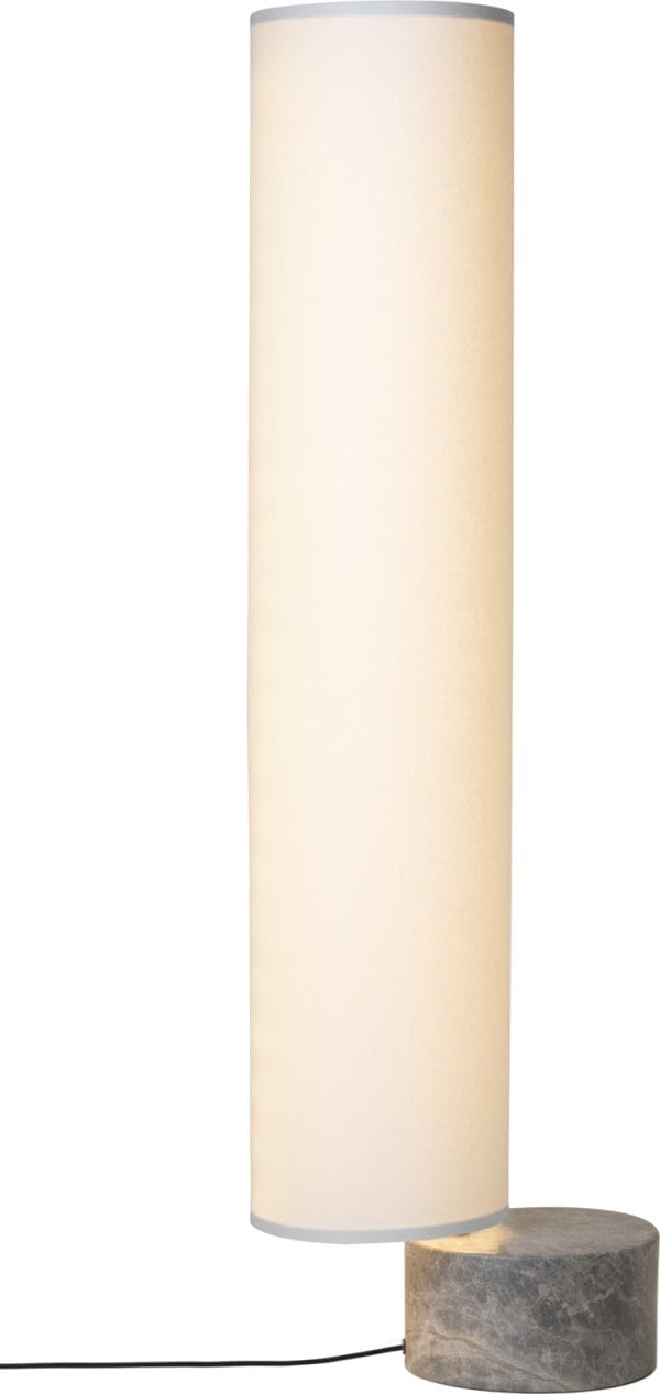 Unbound Floor Lamp, Shade Canvas, Base Grey Marble 120h - Image 2