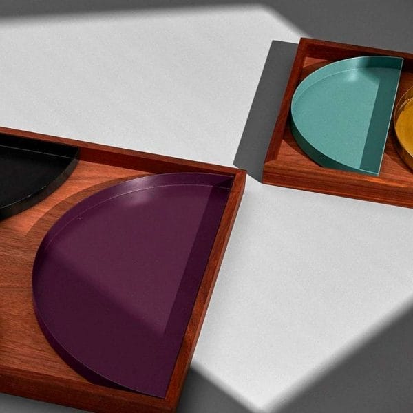 Unity Wooden Tray, Walnut, 35.7 x 35.7 cm - Image 2