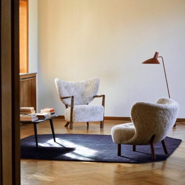 Wulff ATD2 Lounge Chair - Sheepskin 17mm, Moonlight, Walnut - Image 2