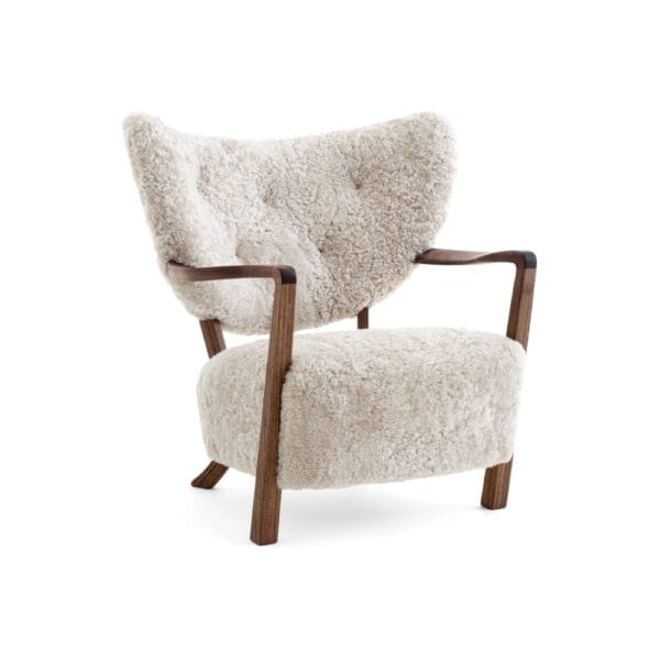 Wulff ATD2 Lounge Chair - Sheepskin 17mm, Moonlight, Walnut