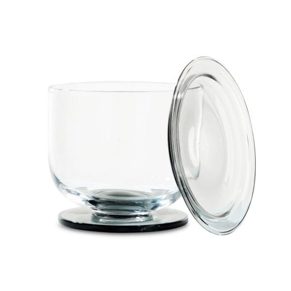 Puck Ice Bucket, Glass Clear Smoke