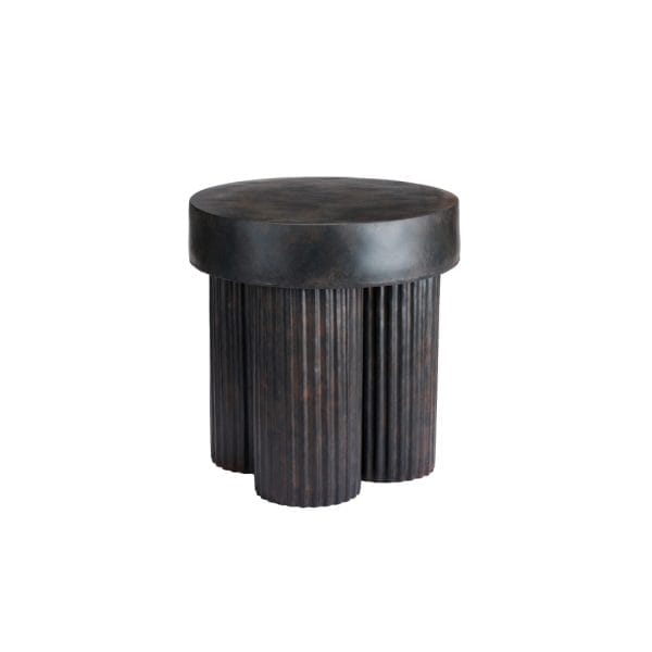 Gear Side Table, Tall, None Concrete - Earth, Ø45 x H48 cm