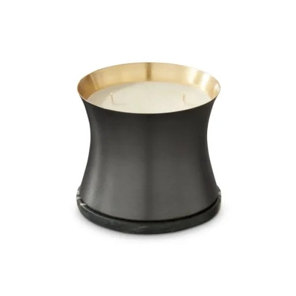 Alchemy Candle Large, Matt Black & Brass