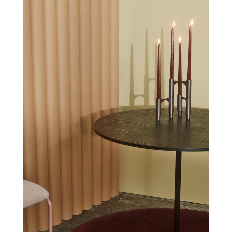 Compono Candle Holder Set/3, Brown, L12.6 x W2.8 x H12 cm - Image 2