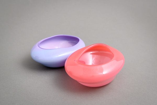 Candy Dish Pair, Pink & Violet, 4 x 9 x 11 cm