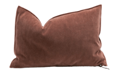 Velours Vintage Cushion, Argile, 50 x 50 cm