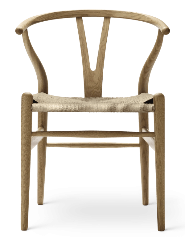 Wishbone Chair CH24, Beech M-S9000-N, Soft Black, FSC®Mix 70% Natural Cord, 55 cm