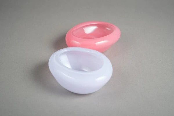 Candy Dish Pair, Ice & Pink, 4 x 9 x 11 cm